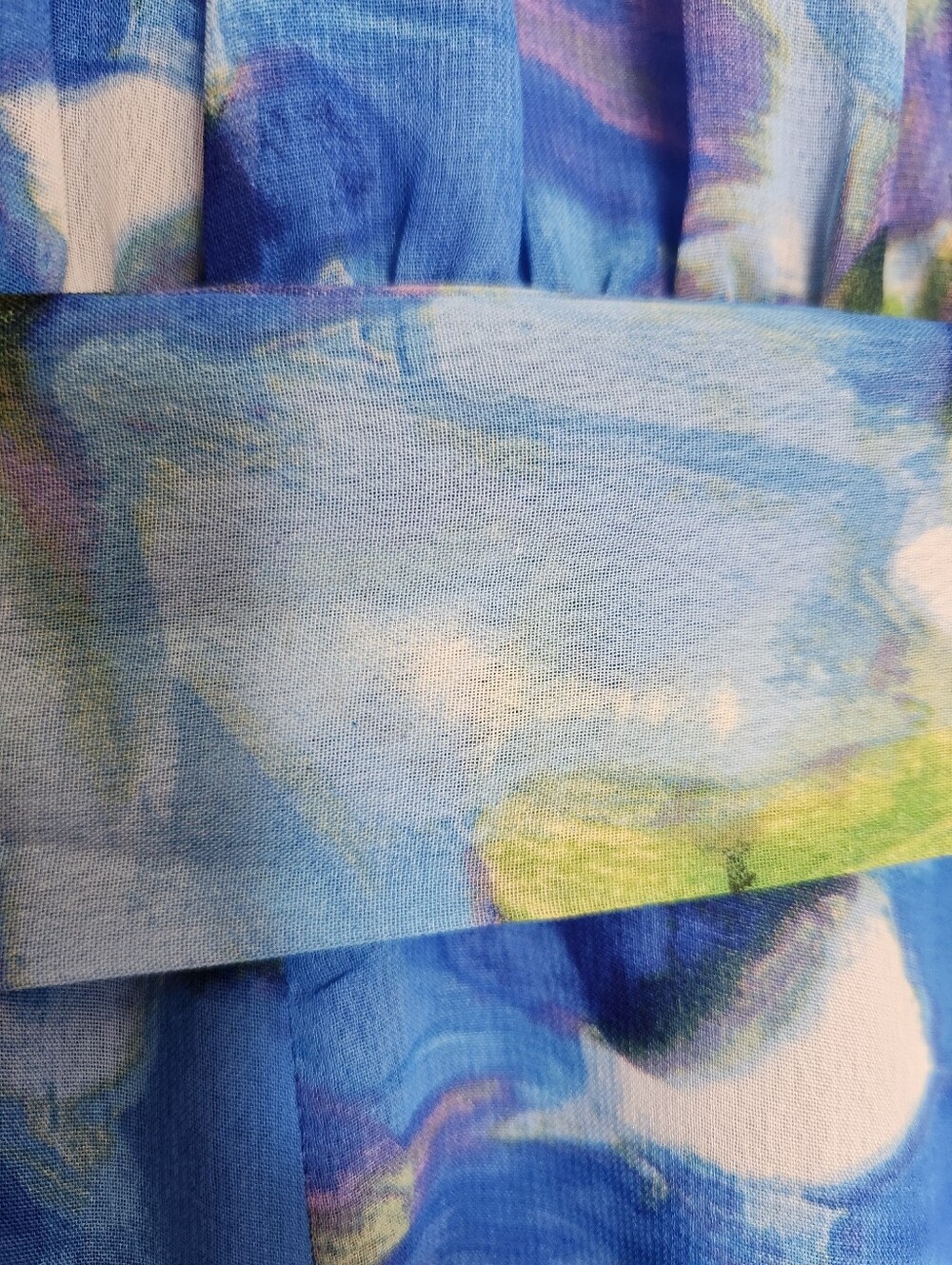 NWT TAYLOR BLUE WATERCOLOR CHIFFON MAXI DRESS SIZE 10 LONG SLEEVE LIGHTWEIGHT - Picture 9 of 13